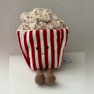 Authentic NWT Jellycat London Amusable Popcorn Bucket Plush Toy Retired LAST ONE